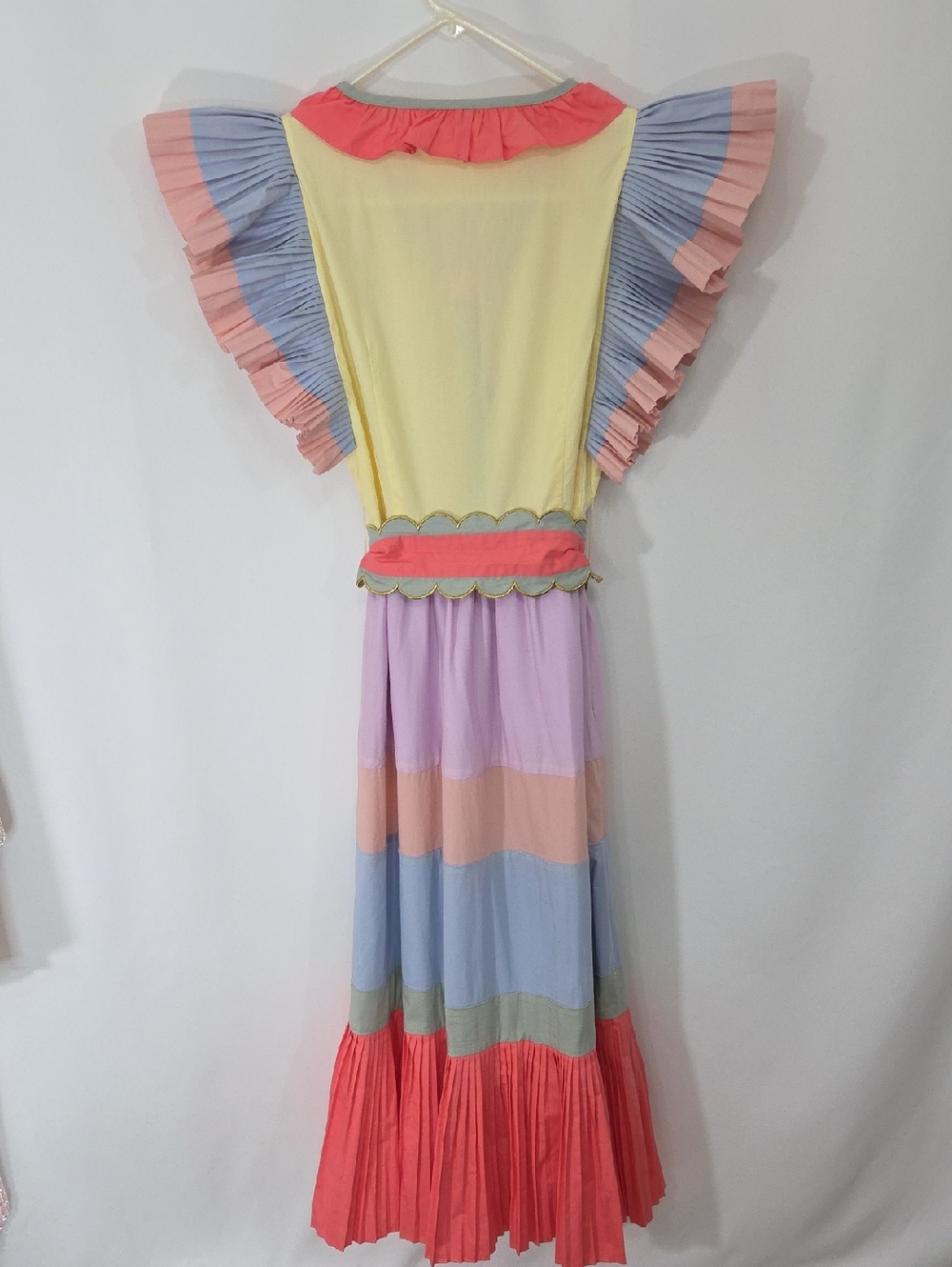 Celia B. Marcellene Ruffled Scalloped Midi Dress Size S NWOT - Picture 9 of 13